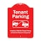 Signmission Tenant Parking Violators Towed Away W/ Graphic Heavy-Gauge Aluminum Sign, 24" x 18", RW-1824-9880 A-DES-RW-1824-9880 - alternate 1